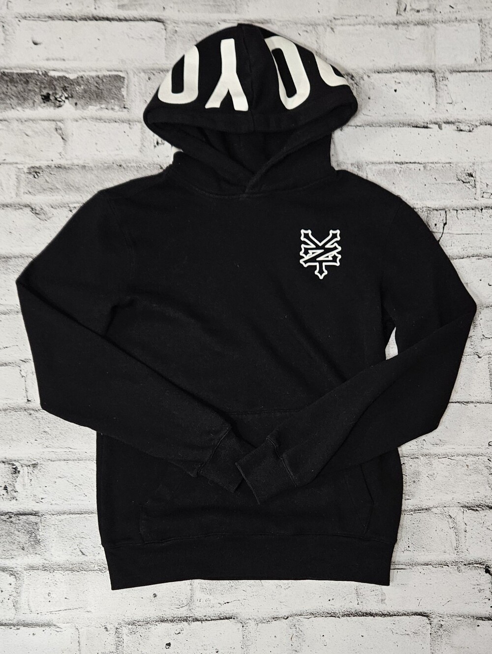 Zoo York Black Pullover Hoodie Logo Graphic Streetwear Womens Small
